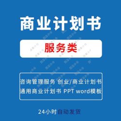 服务行业商业计划书打印店咨询管理中介公司创业计划书范本模板
