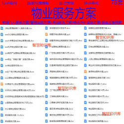 物业公司住宅小区办公楼写字楼产业园区物业管理服务方案模板范本