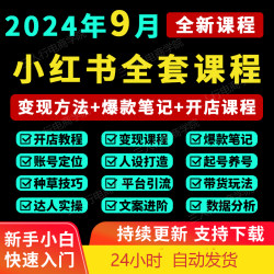 小红薯零基础开店达人打造笔记内容策划起号服务教程