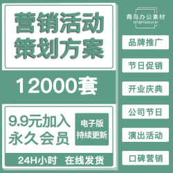 企业公司活动策划方案市场开业宣传品牌营销推广全案企划ppt模板