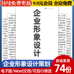 个人公司集团企业形象设计战略策划内容培训课件PPT模板范本