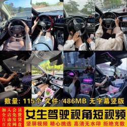 竖屏汽车驾驶车内固定生视角自媒体无字幕剪辑音乐号短视频素材