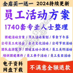 公司员工活动方案团建策划培训组织小游戏生日聚餐茶话会亲子节日
