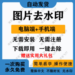 图片照片去水印处理软件无痕手机电脑去除删除水印神器ai智能美工