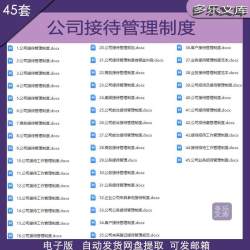 企业公司集团公务来宾客户接待员管理规章制度礼仪标准及接待流程