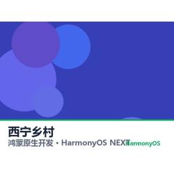 鸿蒙原生开发｜西宁乡村app软件定制开发鸿蒙版