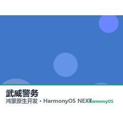 鸿蒙原生开发｜武威警务app软件定制开发鸿蒙版