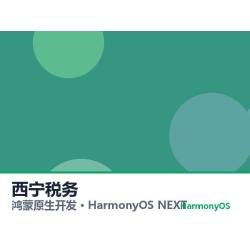 鸿蒙原生开发｜西宁税务app软件定制开发鸿蒙版